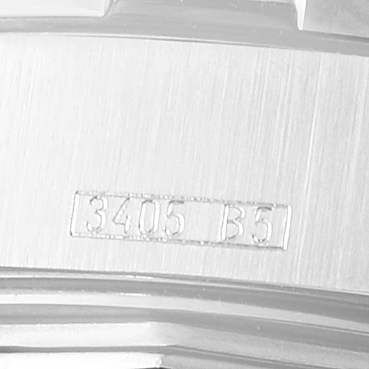 This is a close-up of the serial number on the case of a Breitling Superocean A17390 Men
s Stainless Steel Black Dial A17390 Men
s Stainless Steel Black Dial watch.