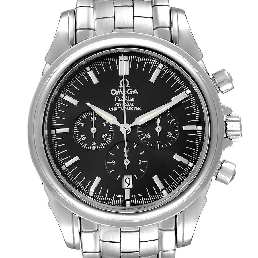 Omega DeVille Co-Axial Chronograph Steel Mens Watch 4541.50.00 Box Card SwissWatchExpo
