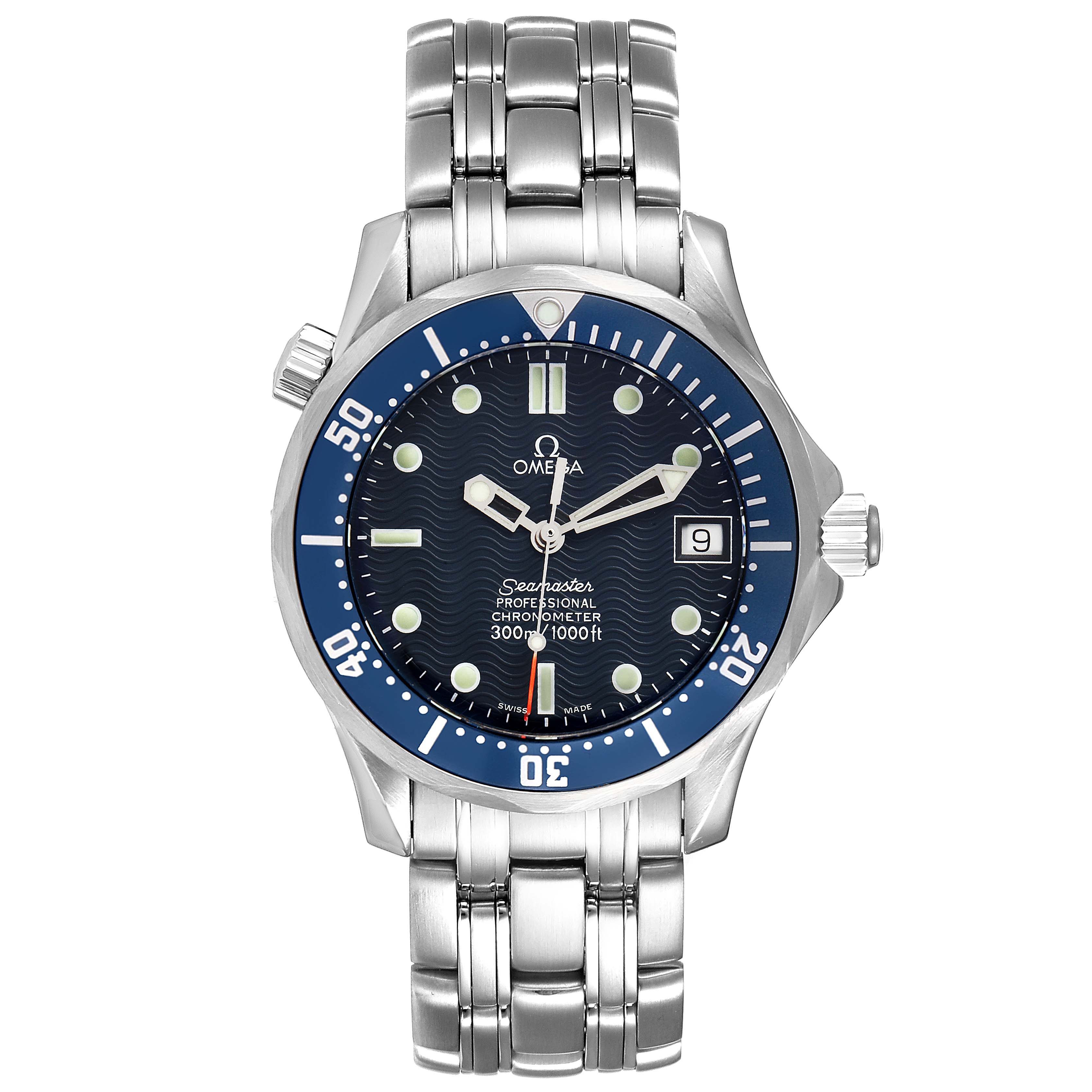 Omega Seamaster Bond 36 Midsize Blue Dial Steel Mens Watch 2551.80.00 ...