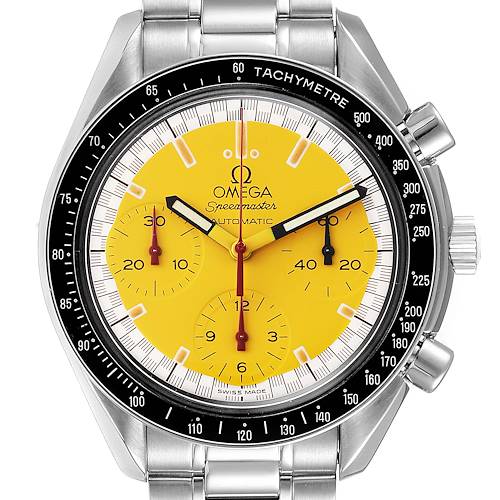 Photo of Omega Speedmaster Schumacher Yellow Dial Automatic Mens Watch 3510.12.00