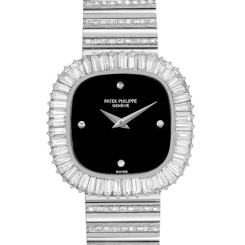 Photo of Patek Philippe Vintage Onyx Dial Diamond White Gold Ladies Watch 4432/1