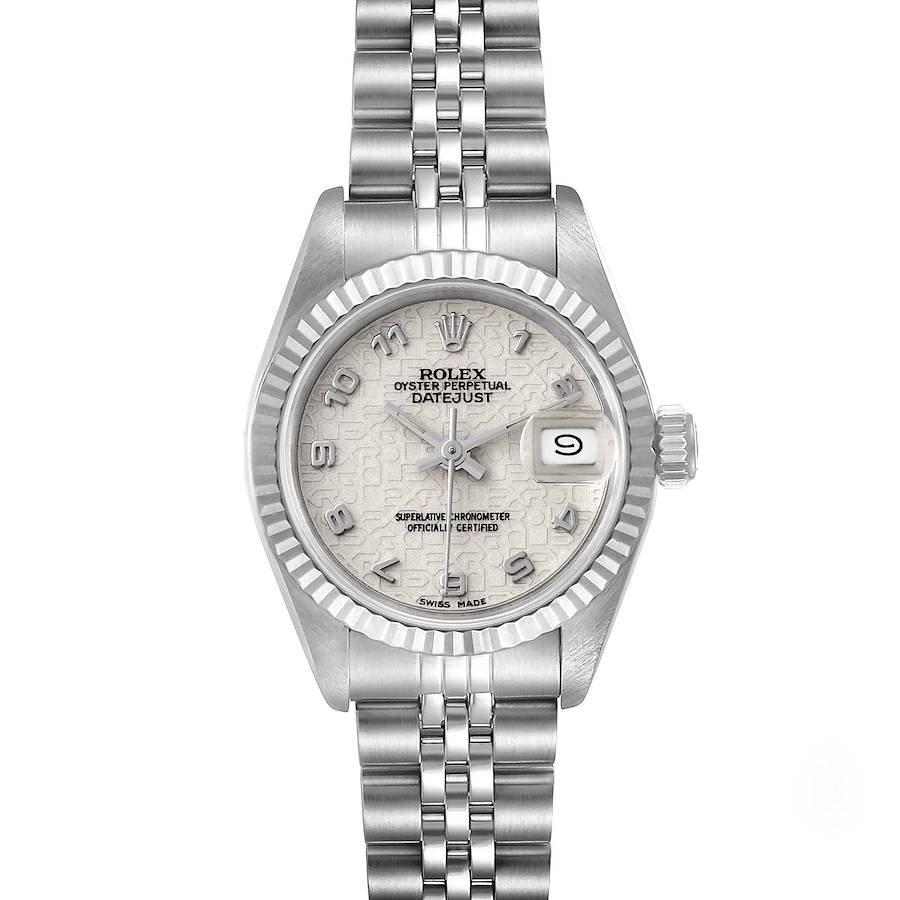 Rolex Datejust Steel White Gold Jubilee Anniversary Dial Ladies Watch 69174 SwissWatchExpo
