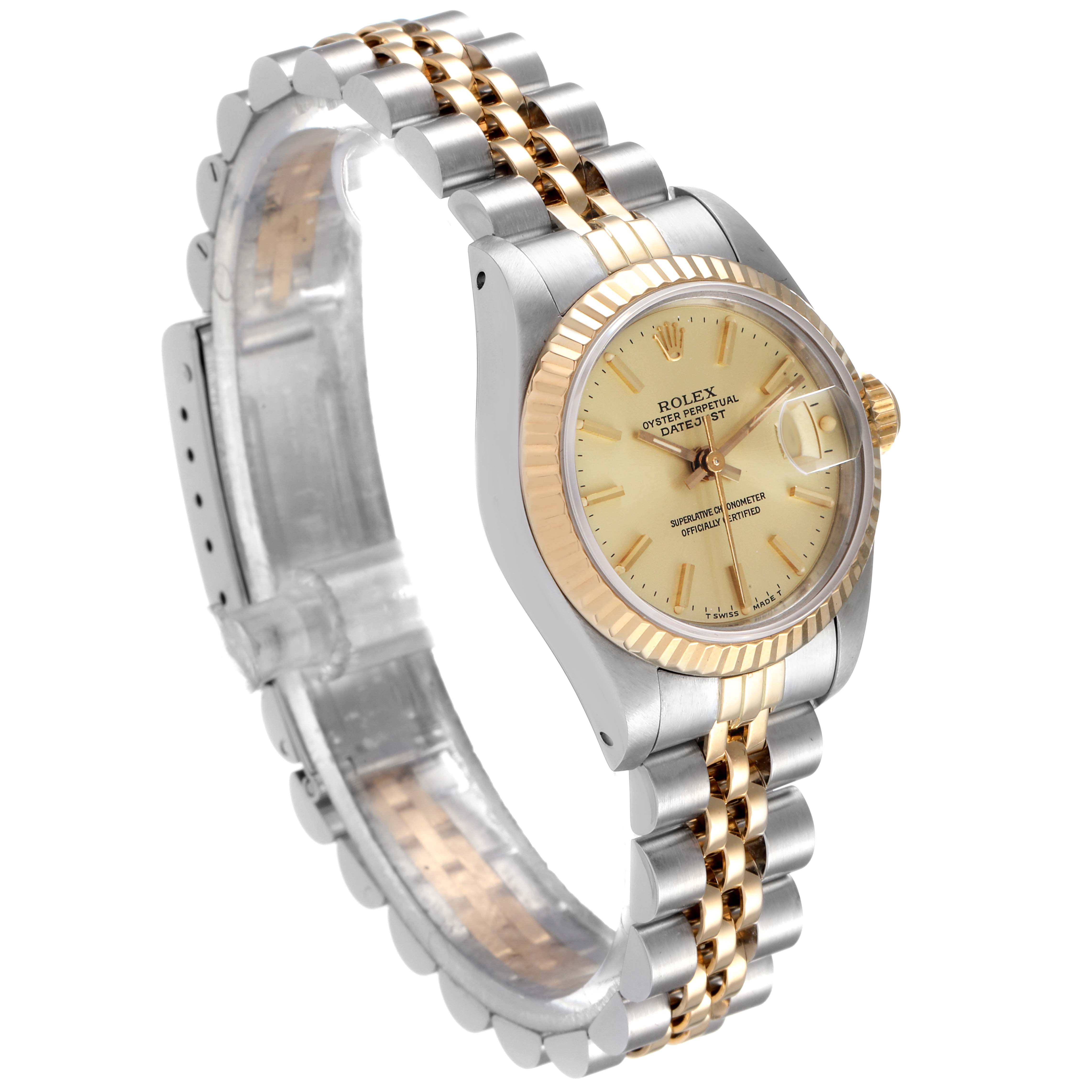 Rolex Datejust Steel Yellow Gold Fluted Bezel Ladies Watch 69173 ...