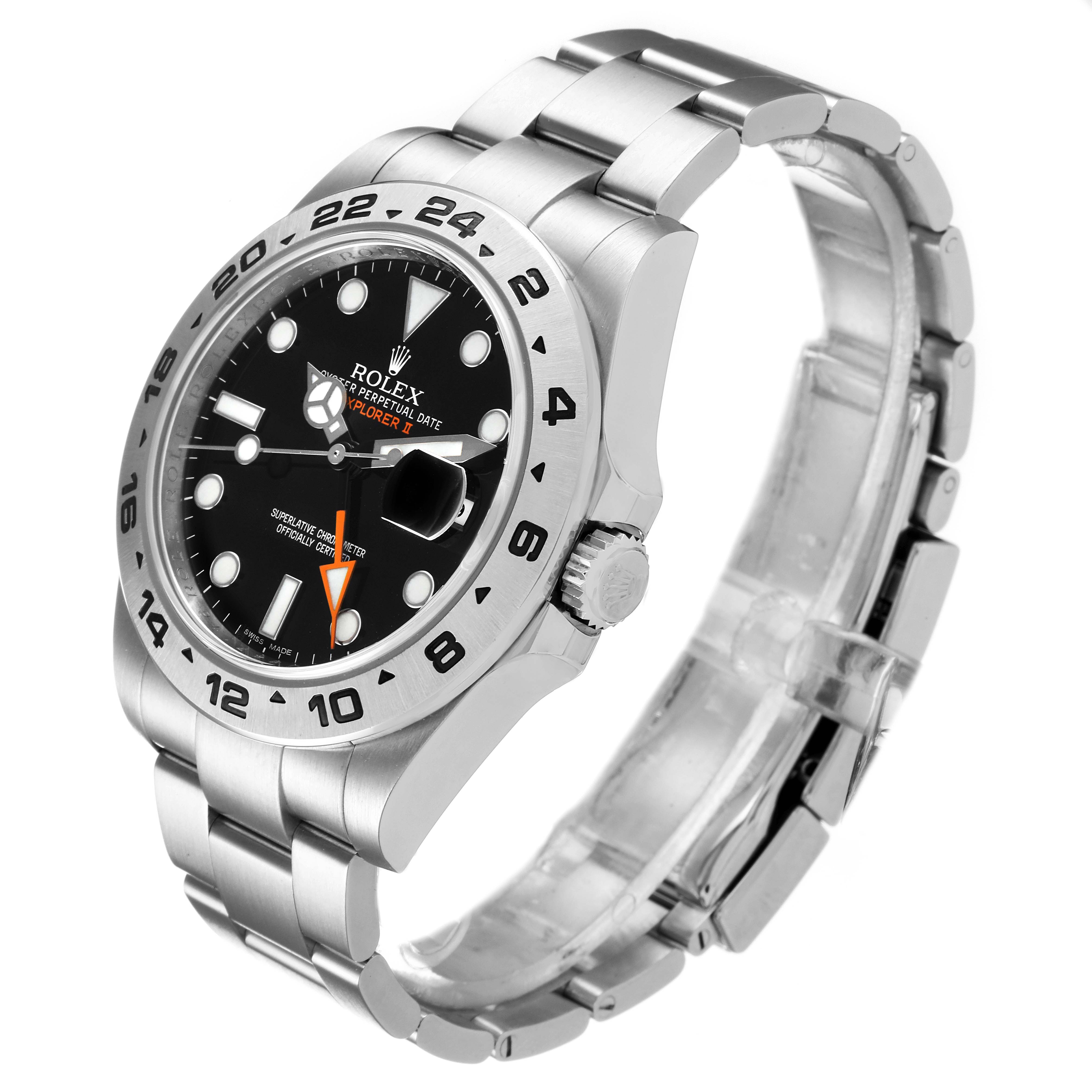 The image shows a Rolex Explorer 216570 Men
s Stainless Steel Black Dial 216570 Men
s Stainless Steel Black Dial watch at a three-quarter angle, detailing its bracelet, bezel, dial, and crown.