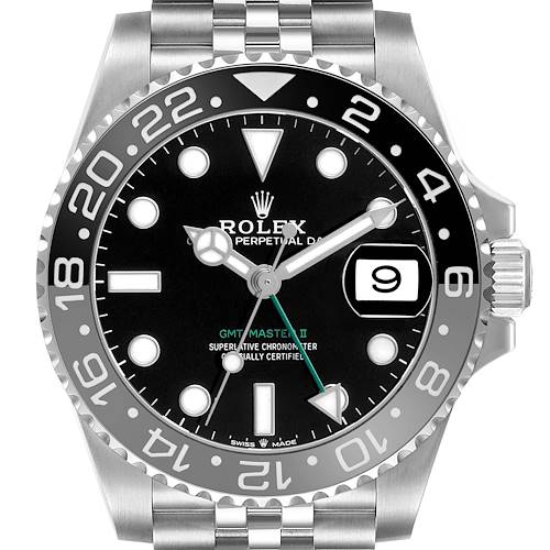 Photo of Rolex GMT Master II Black Gray Bruce Wayne Bezel Steel Watch 126710 Box Card