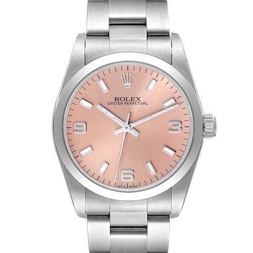 Photo of *NOT FOR SALE* Rolex Oyster Perpetual Midsize Salmon Dial Steel Ladies Watch 77080 (Partial Payment)