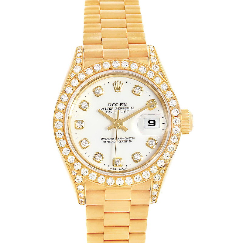 Rolex President Datejust 18K Yellow Gold Diamond Watch 79188 SwissWatchExpo