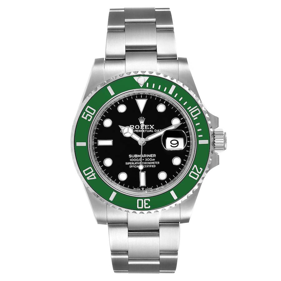 NEW AUG 2023 Rolex Submariner 41 Date Steel GREEN KERMIT Watch 126610