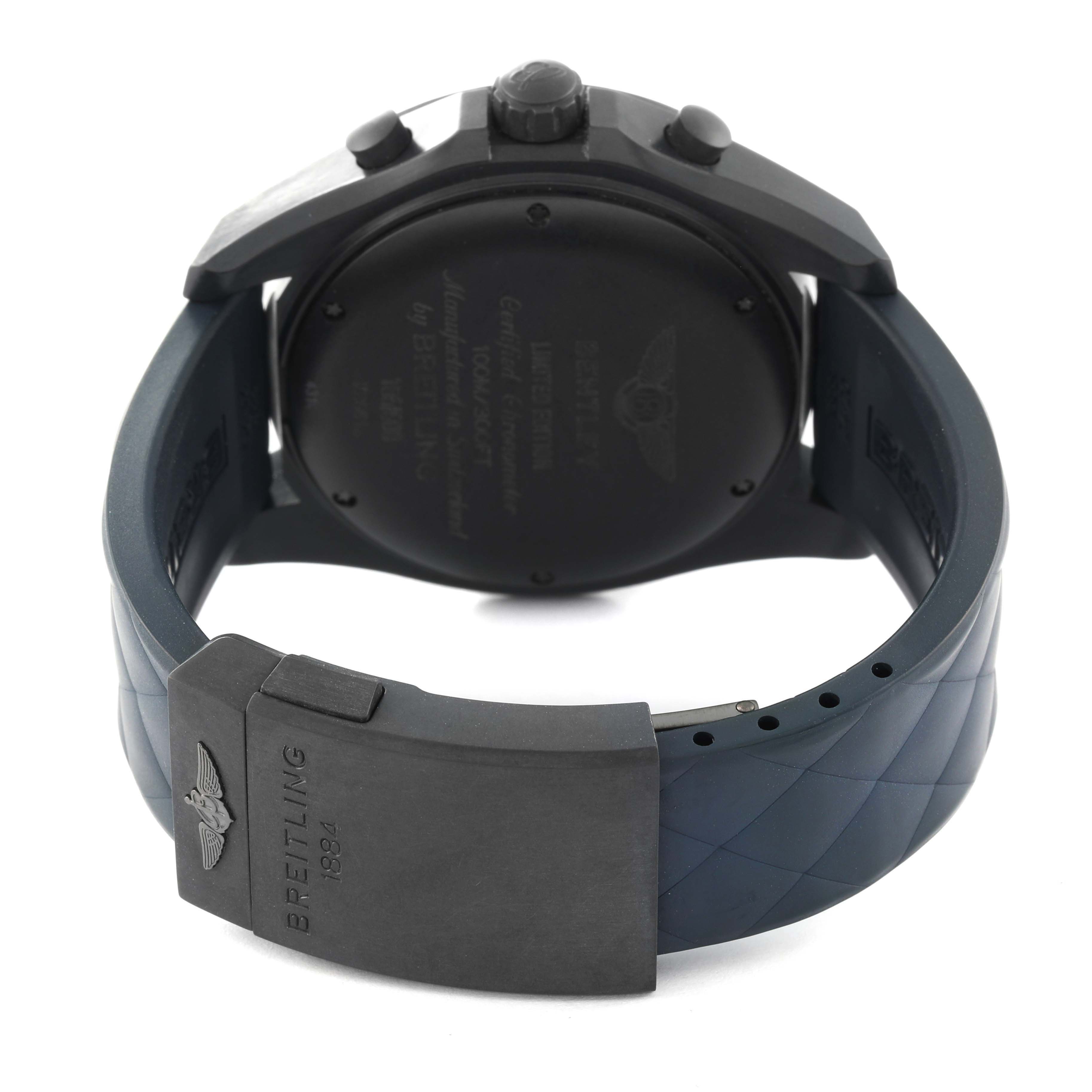 The image shows the back, clasp, and part of the strap of a Breitling Bentley XB0613C1/C984 Men's Ceramic Blue Dial XB0613C1/C984 Men's Ceramic Blue Dial model watch.