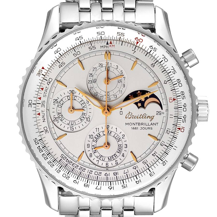 Breitling Navitimer Montbrillant 1461 Jours Mens Moonphase Watch A19030 SwissWatchExpo