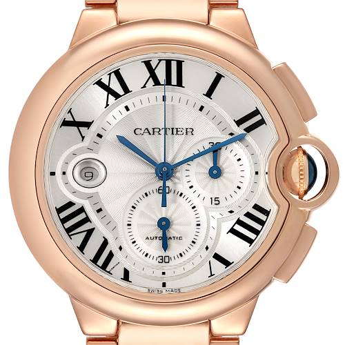 Photo of NOT FOR SALE Cartier Ballon Bleu Chronograph Rose Gold Mens Watch W6920008 Box Papers PARTIAL PAYMENT