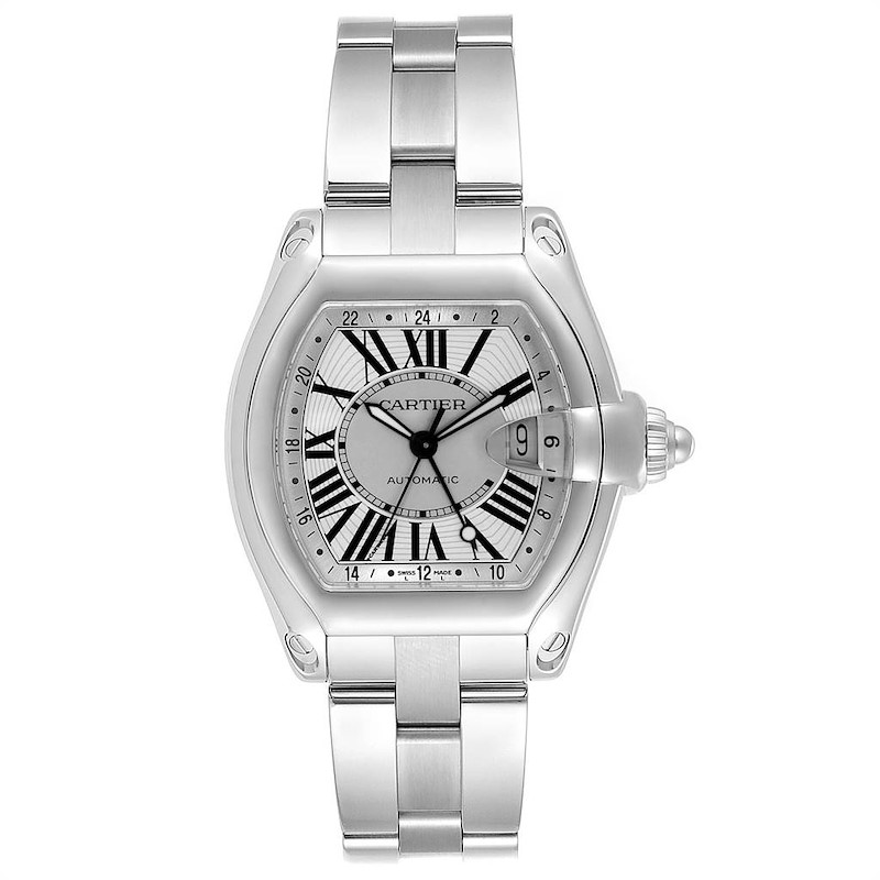 NOT FOR SALE Cartier Roadster GMT Silver Dial Stainless Steel Mens Watch W62032X6 PARTIAL PAYMENT SwissWatchExpo