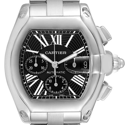 Photo of Cartier Roadster XL Chronograph Black Dial Mens Watch W62020X6
