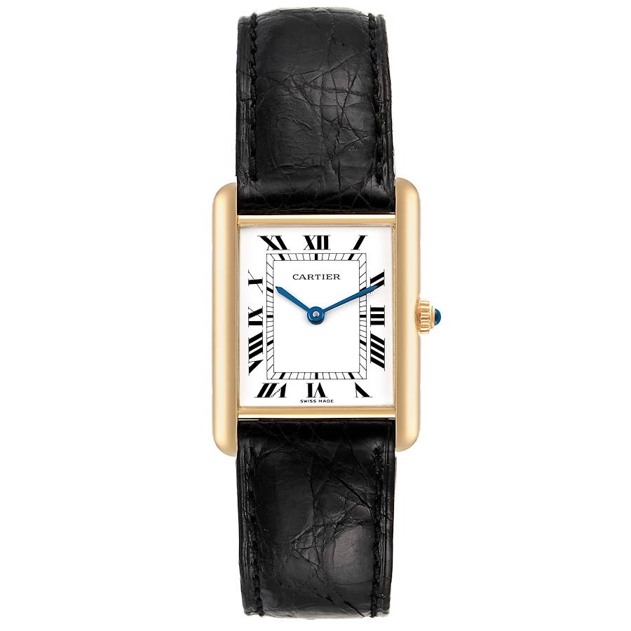 NOT FOR SALE Cartier Tank Classic Paris 18k Yellow Gold Black