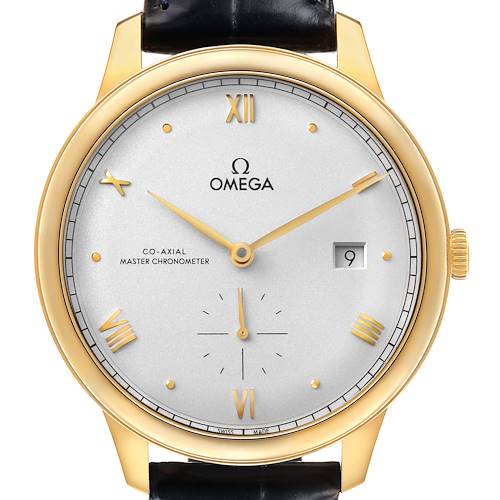 Photo of Omega De Ville Prestige Yellow Gold Mens Watch 434.53.41.20.02.001 Box Card