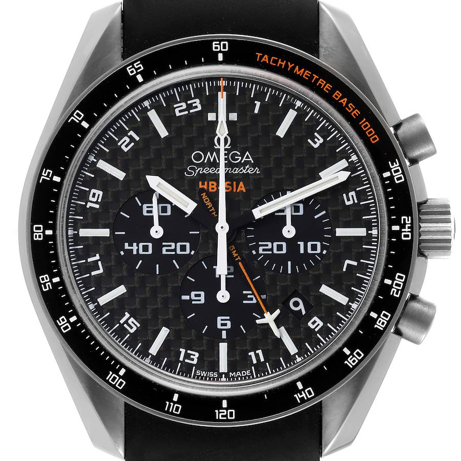 Omega Speedmaster HB-SIA GMT Titanium Watch 321.92.44.52.01.001 Box Card SwissWatchExpo