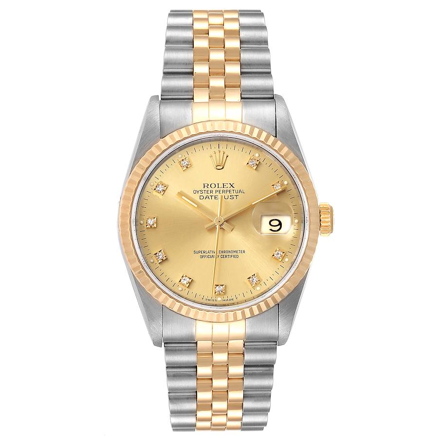 NOT FOR SALE Rolex Datejust 36 Steel Yellow Gold Diamond Mens