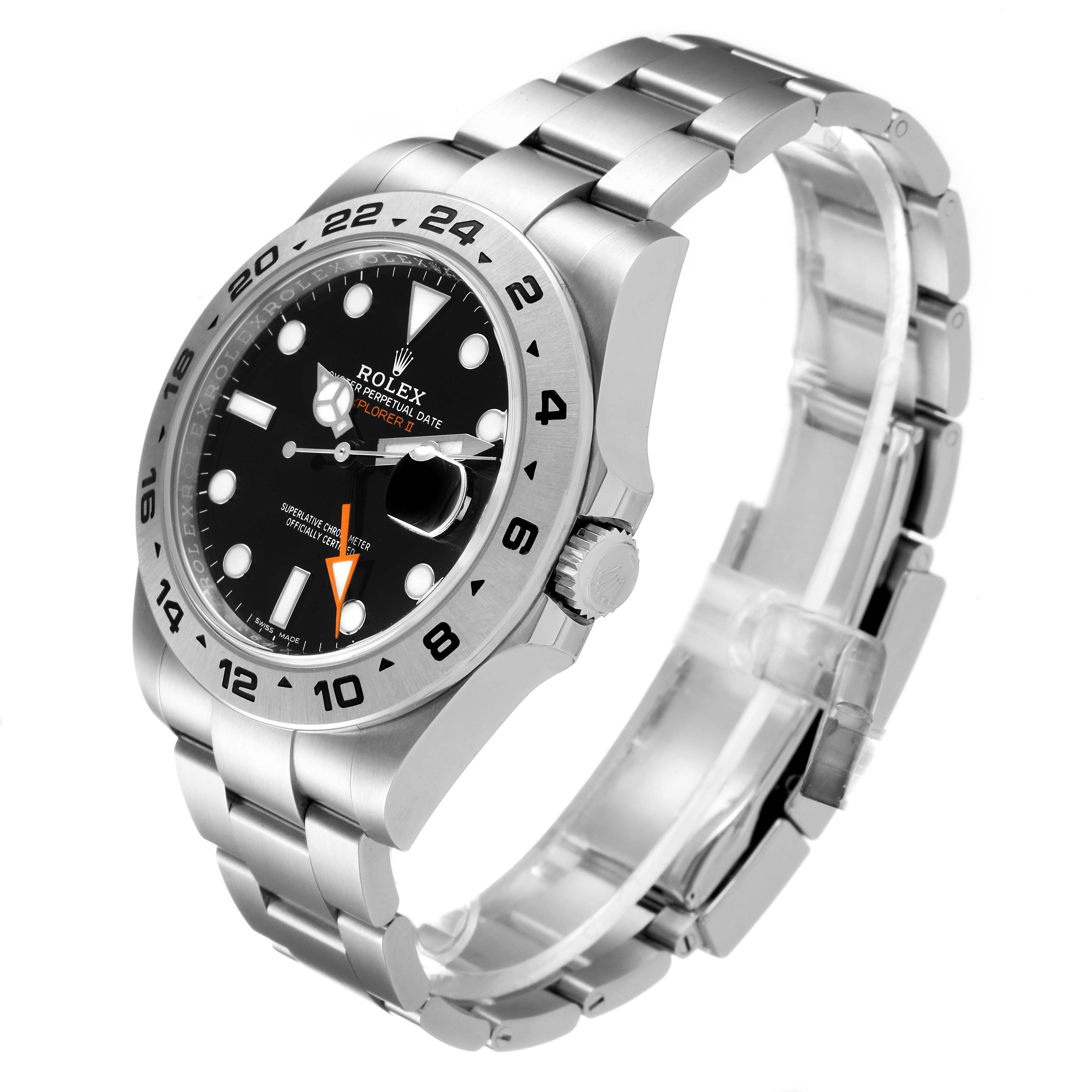 The image shows a Rolex Explorer 216570 Men
s Stainless Steel Black Dial 216570 Men
s Stainless Steel Black Dial watch angled to display the face, bezel, crown, and bracelet.