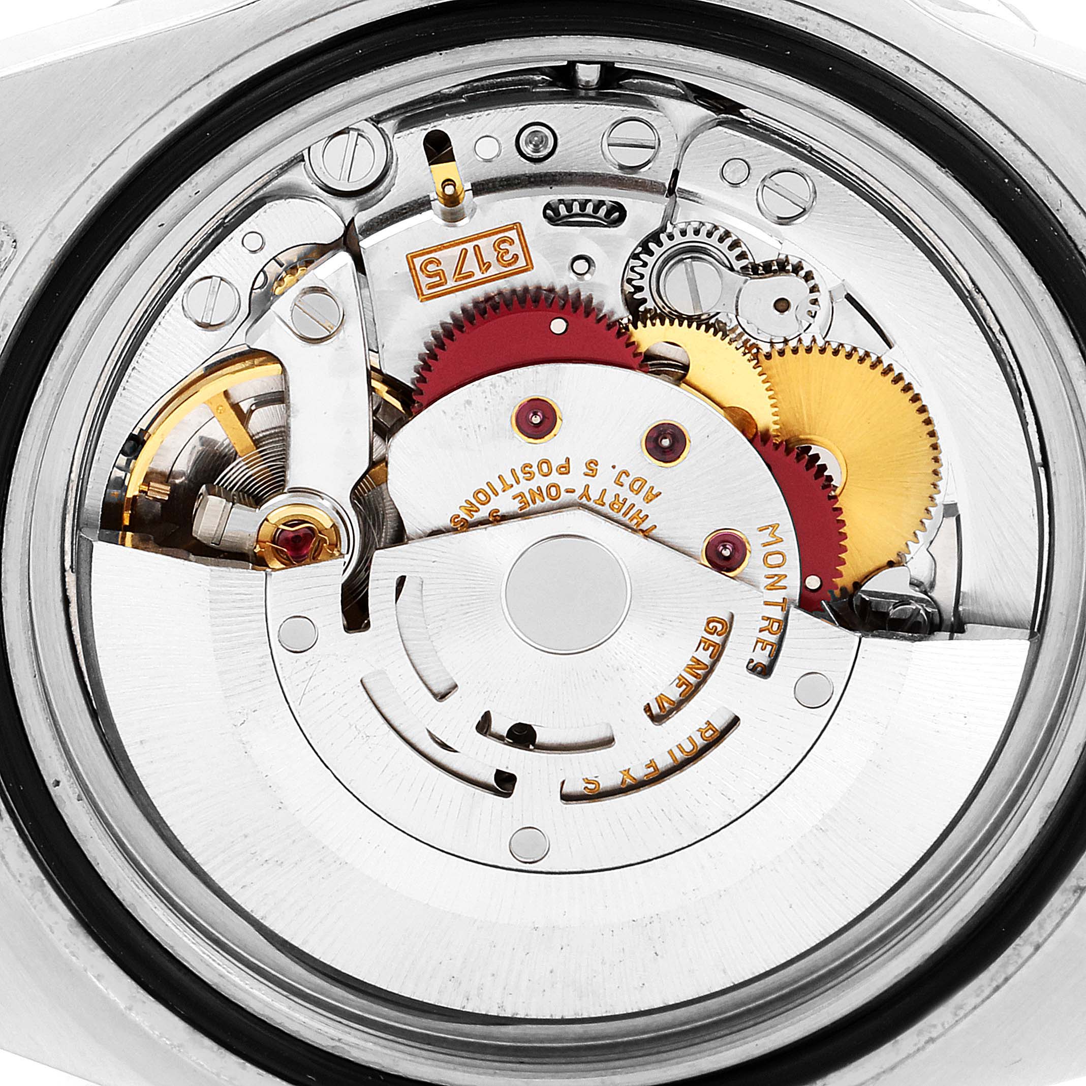 This is a close-up view of the movement and internal components of a Rolex GMT-Master 16700 Men
s Stainless Steel Black Dial 16700 Men
s Stainless Steel Black Dial watch.