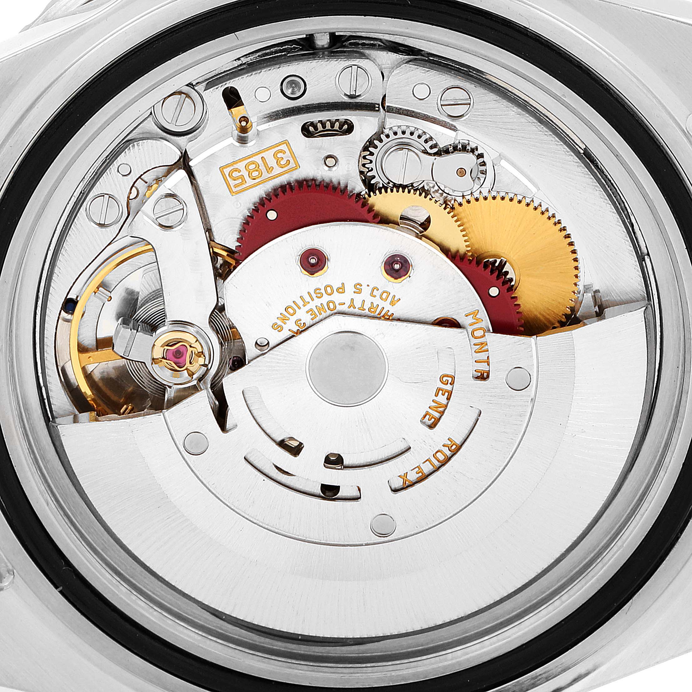 This image shows the detailed internal mechanical movement of a Rolex GMT-Master 16710 Men
s Stainless Steel Black Dial 16710 Men
s Stainless Steel Black Dial watch.