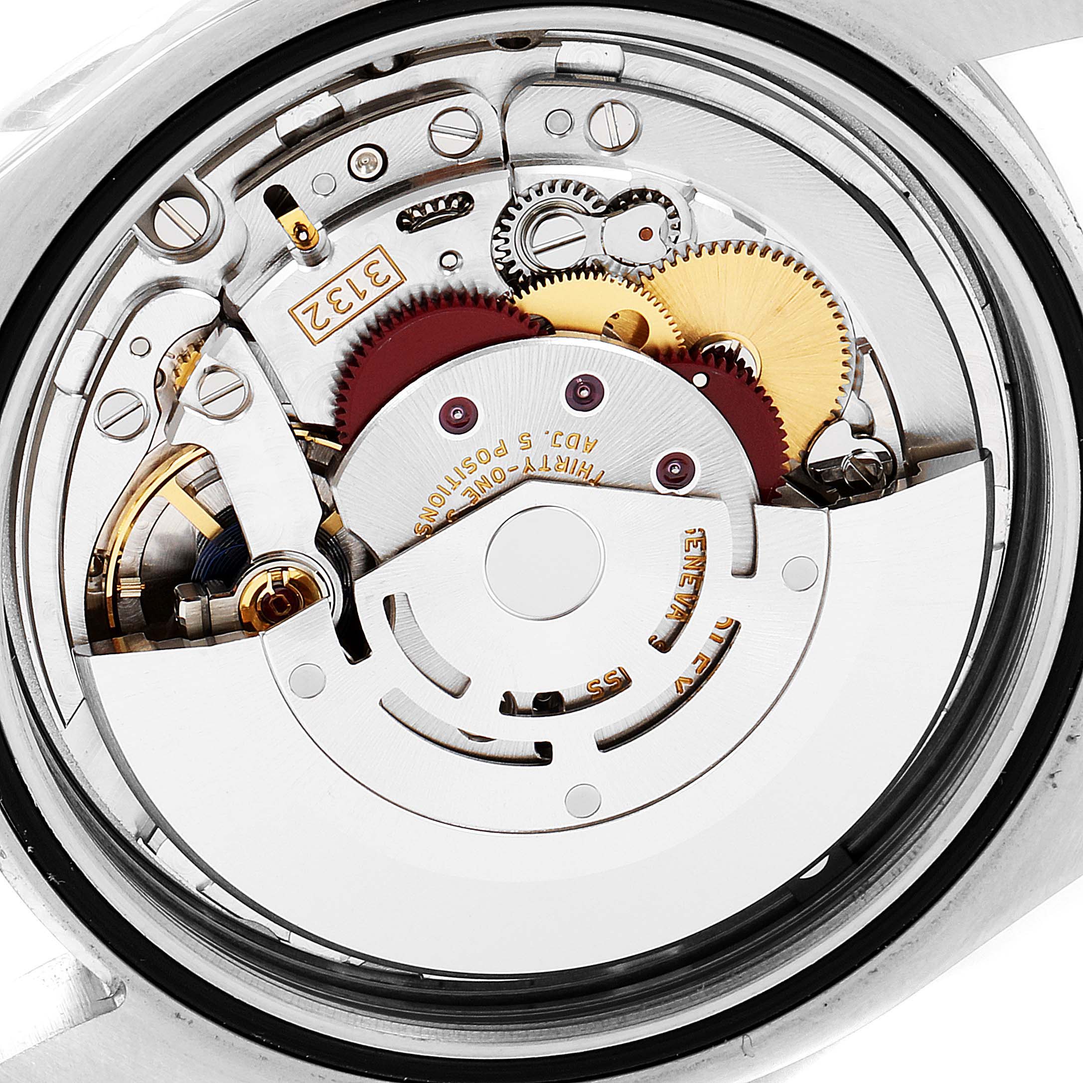 This image shows the inner movement mechanism of a Rolex Oyster Perpetual 114300 Men's Stainless Steel Silver Dial 114300 Men's Stainless Steel Silver Dial watch, viewed from the back.