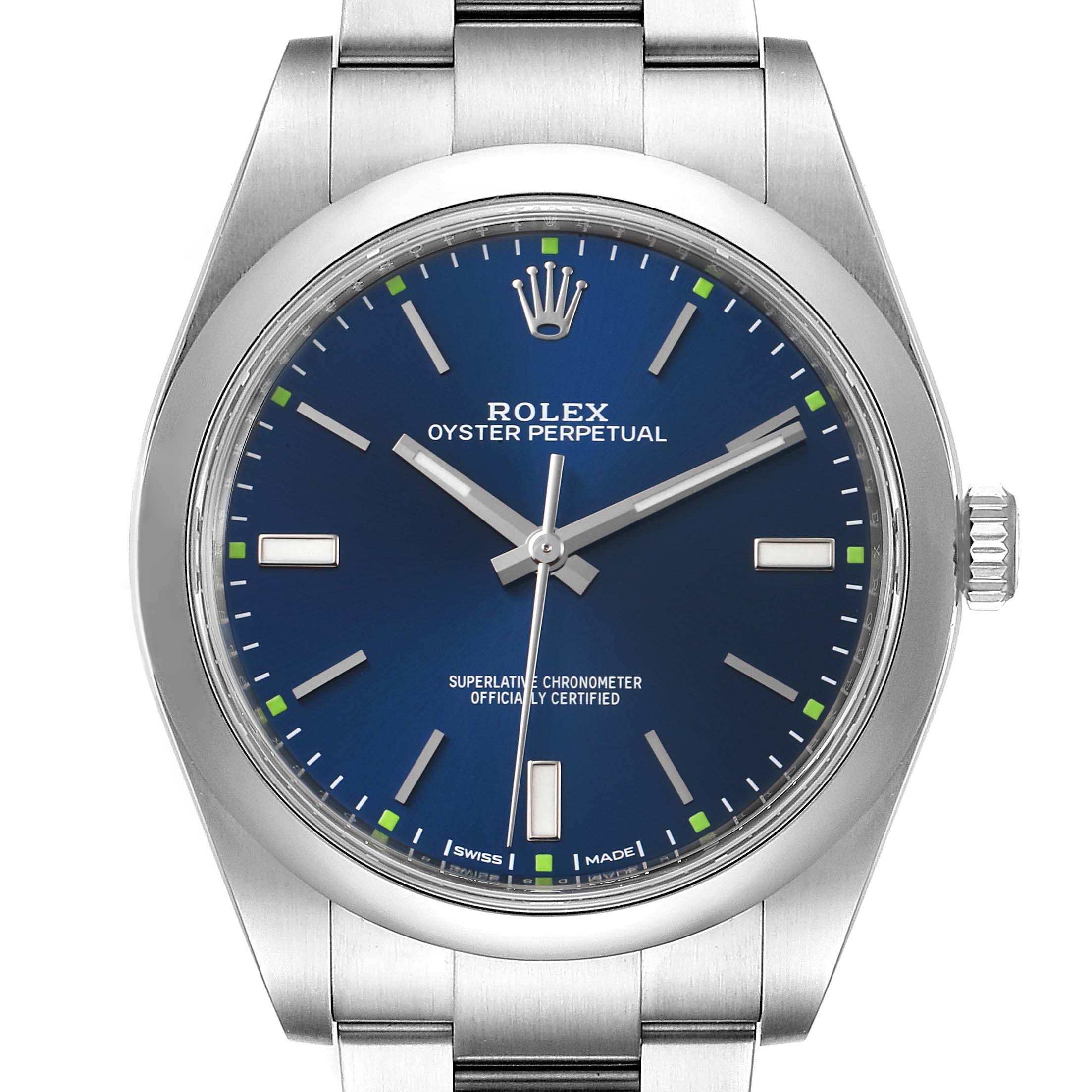 Rolex Oyster Perpetual 39mm Automatic Steel Mens Watch 114300 Box Card ...