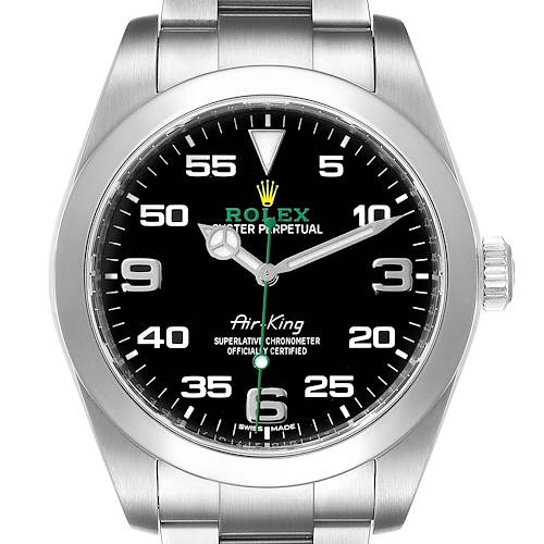 Photo of Rolex Oyster Perpetual Air King Black Dial Steel Mens Watch 116900
