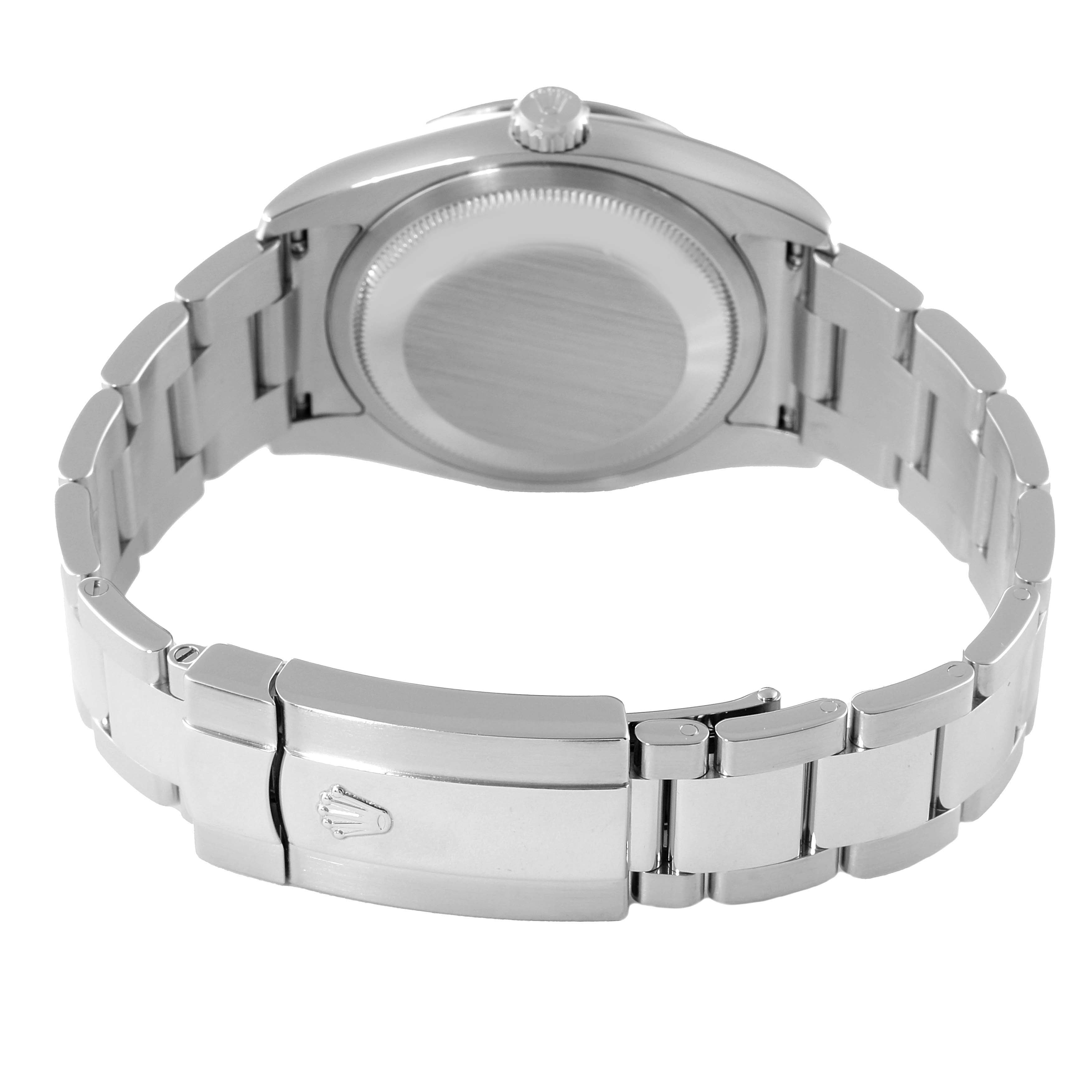 The image shows the back view of the Rolex Turn-o-Graph 116264 Men's Stainless Steel White Dial 116264 Men's Stainless Steel White Dial watch, highlighting the case, bracelet, and clasp.
