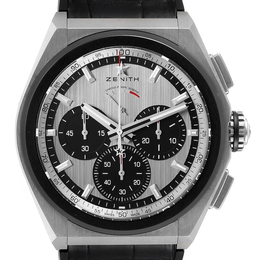 Zenith Defy El Primero 21 Chronograph Titanium Watch 95.9005.9004 Box Papers SwissWatchExpo