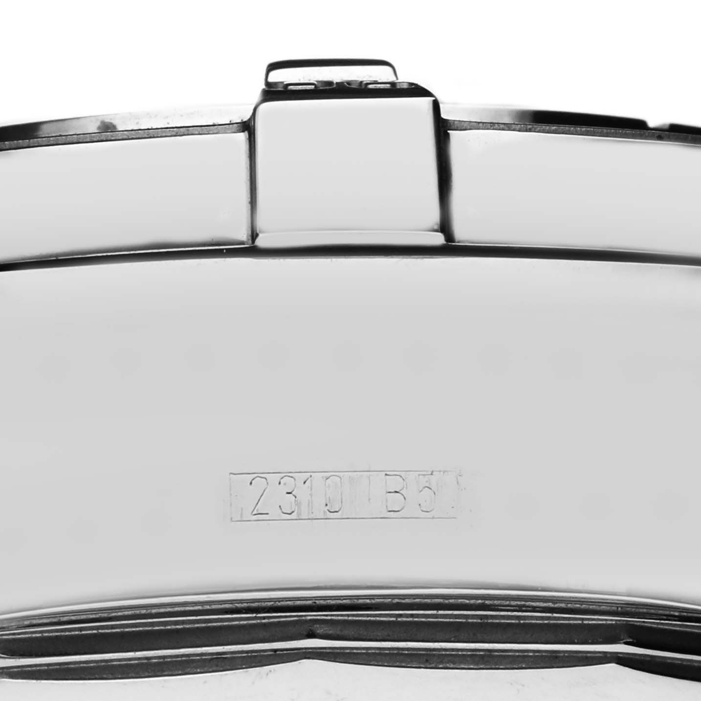 The image shows a close-up of the clasp on the bracelet of a Breitling Superocean A13340 Men
s Stainless Steel Blue Dial A13340 Men
s Stainless Steel Blue Dial watch, displaying the model number.