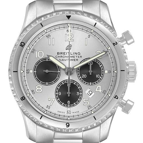 Photo of Breitling Navitimer Aviator 8 B01 Chronograph LE Steel Watch AB0117 Box Card