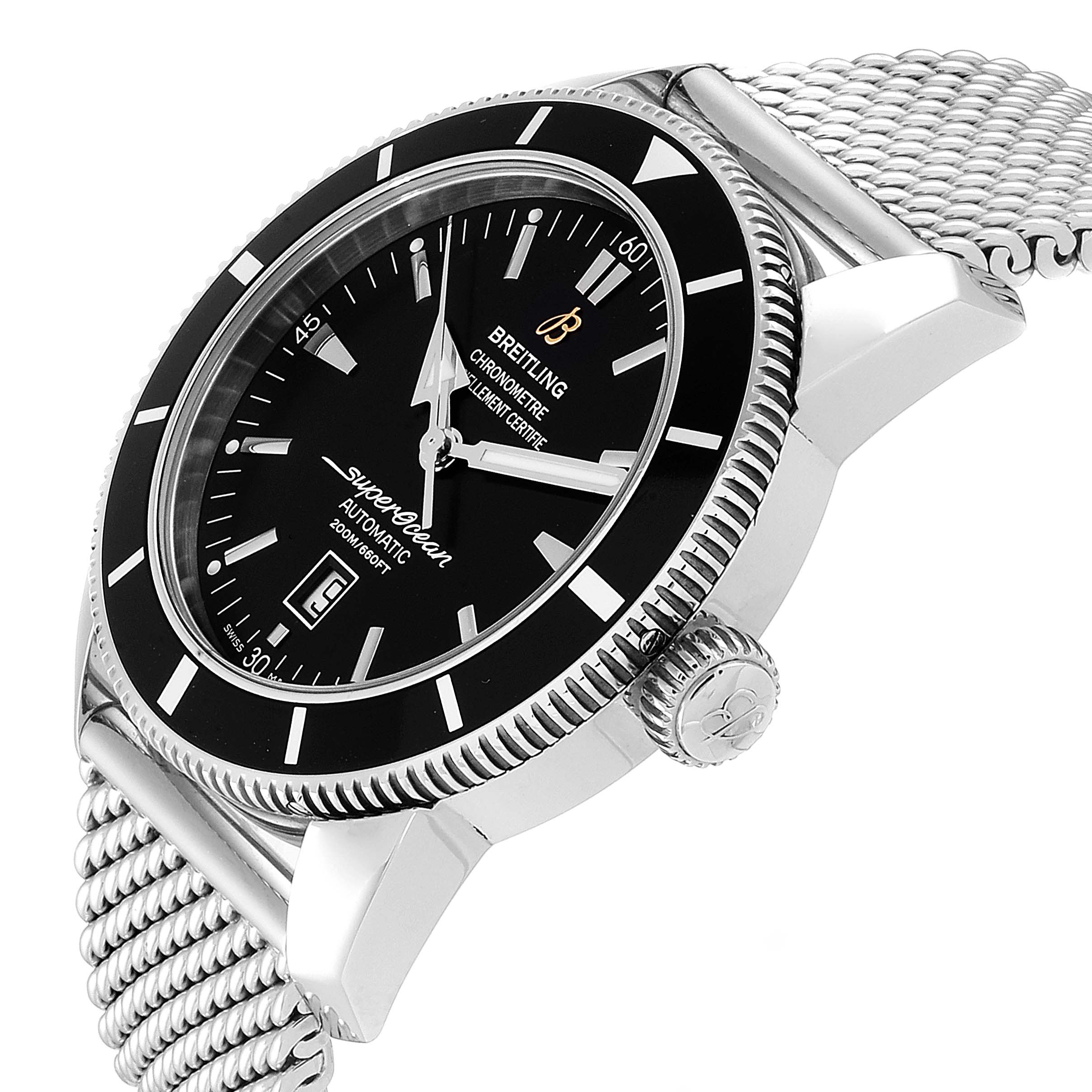 Breitling Superocean Heritage 46mm Black Dial Steel Mens Watch A17320 ...
