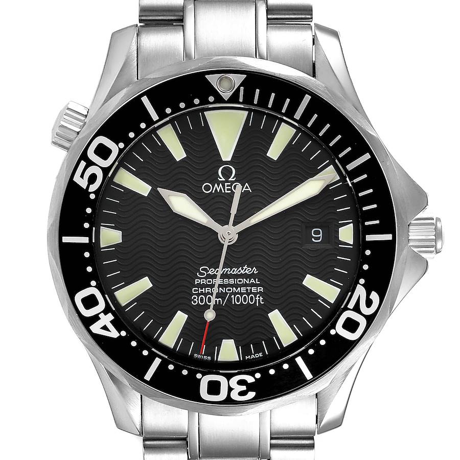 Omega Seamaster 41 300M Black Dial Steel Mens Watch 2254.50.00 Box Card SwissWatchExpo