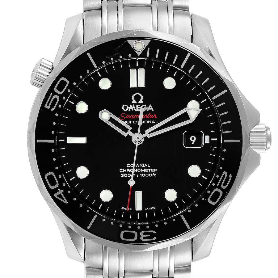 Omega Seamaster Co-Axial Black Dial Steel Mens Watch 212.30.41.20.01.003 SwissWatchExpo