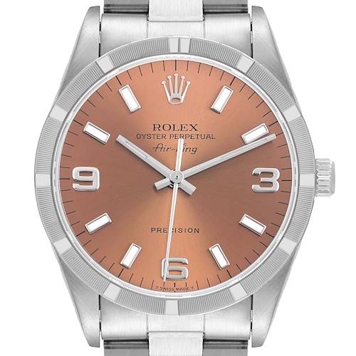 Photo of Rolex Air King 34 Salmon Dial Steel Mens Watch 14010