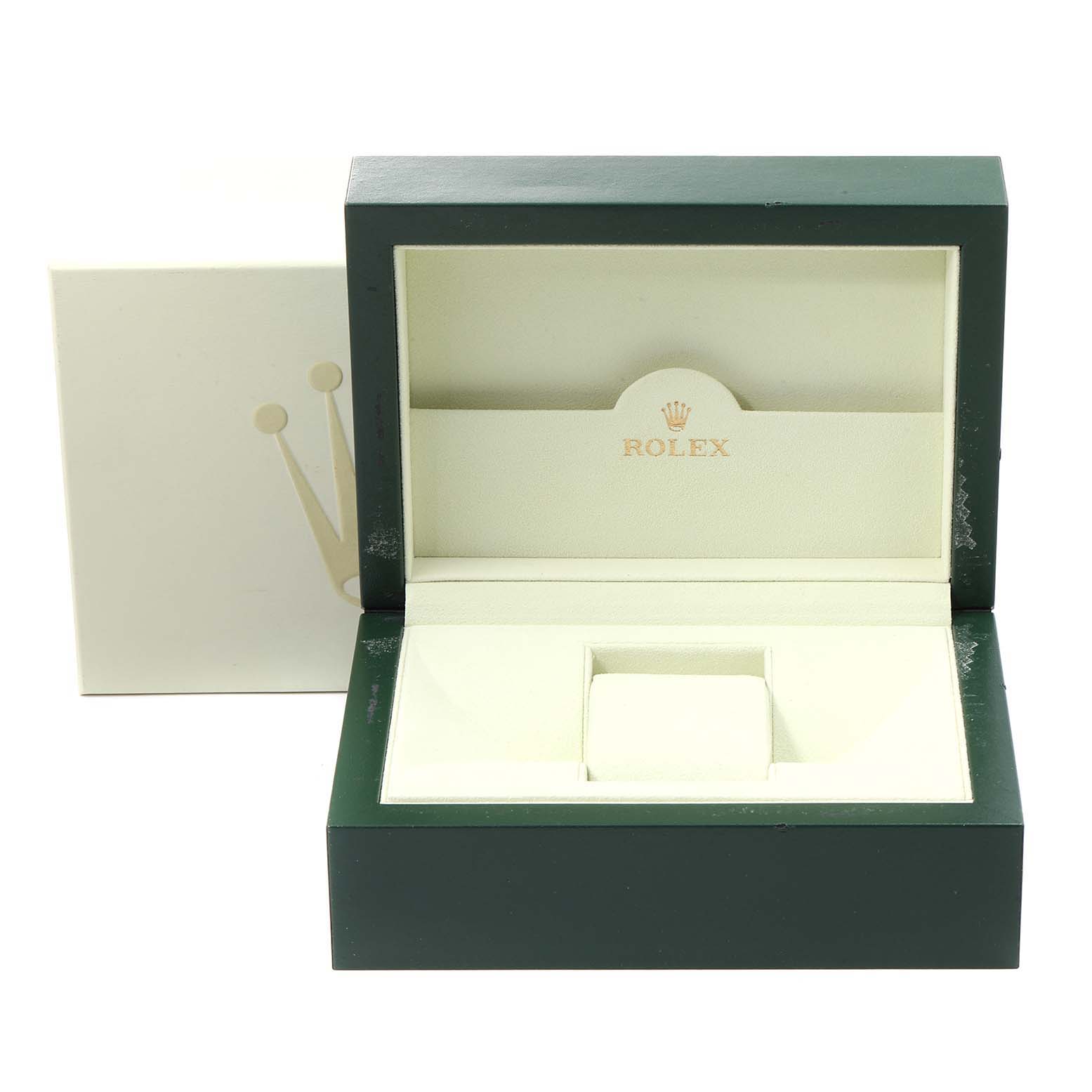 This image shows an open Rolex watch box for the Sea-Dweller model, displaying the inner cushion and branding.