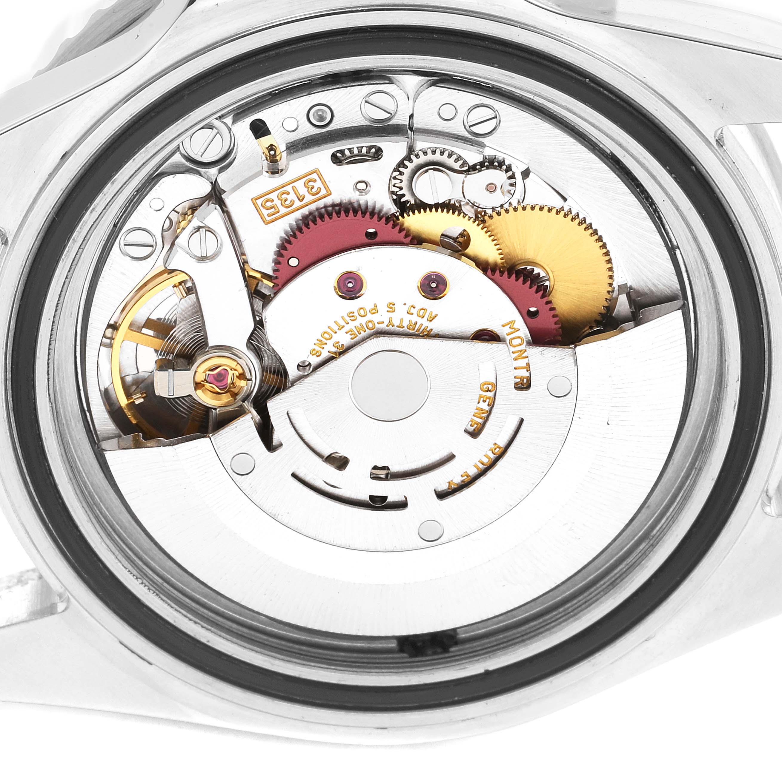 This image shows the internal mechanical movement parts of a Rolex Sea-Dweller 16600 Men
s Stainless Steel Black Dial 16600 Men
s Stainless Steel Black Dial watch viewed from the back.