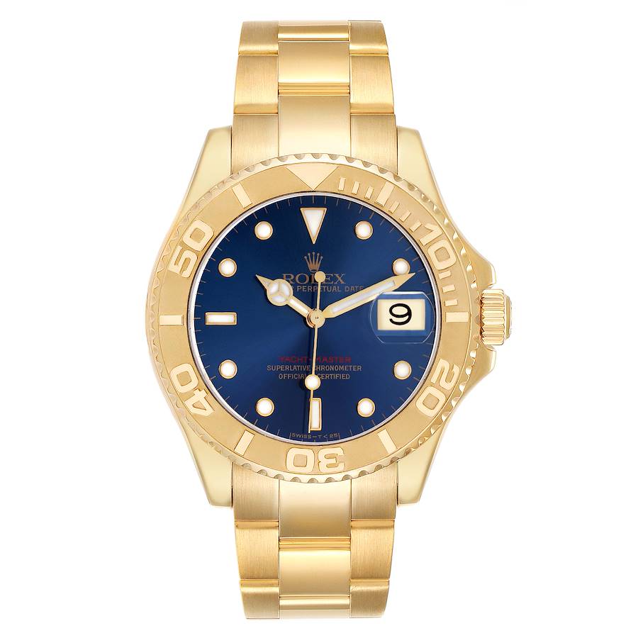 ROLEX Yacht-Master 自動巻き時計 ゴールド/青 Rolex Yacht-Master 40 Yellow Gold Blue Dial Oyster 16628