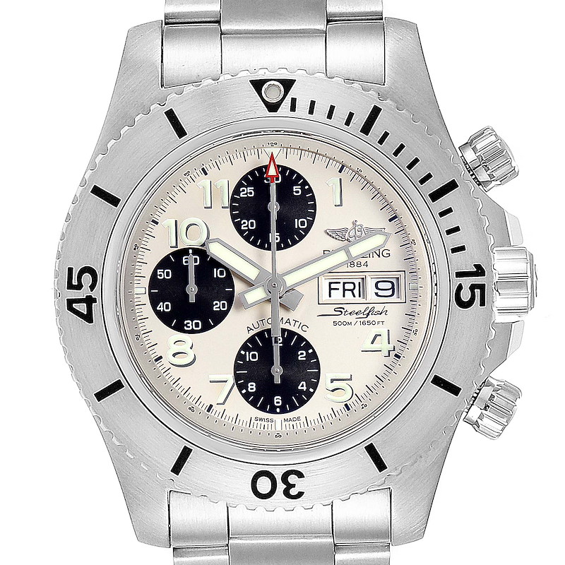 Breitling Aeromarine SuperOcean Chronograph II Watch A13341 Box ADD THREE LINKS SwissWatchExpo