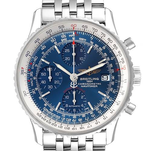 Photo of Breitling Navitimer Heritage Blue Dial Steel Mens Watch A13324 Box Papers