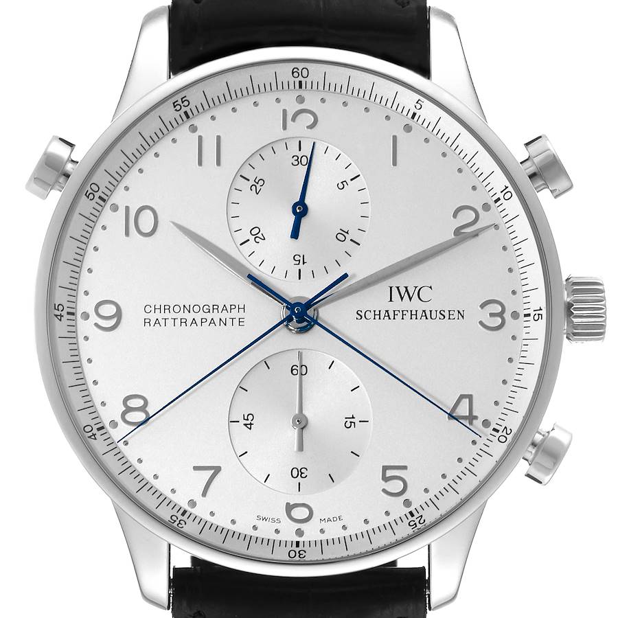 IWC Portuguese Chrono Rattrapante Platinum Limited 250 Mens Watch IW371205 SwissWatchExpo