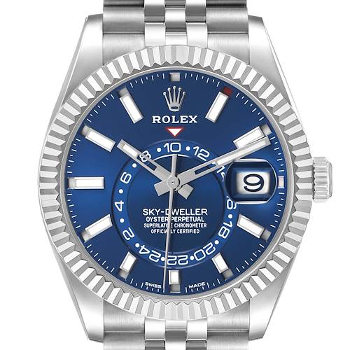 Photo of Rolex Sky-Dweller Steel White Gold Blue Dial Mens Watch 336934