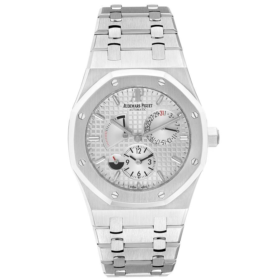 Audemars Piguet Royal Oak Dual Time Power Reserve Steel Mens Watch