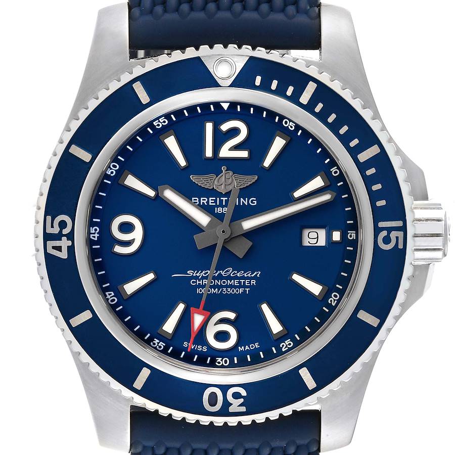 Breitling Superocean II Blue Dial Steel Mens Watch A17367 SwissWatchExpo