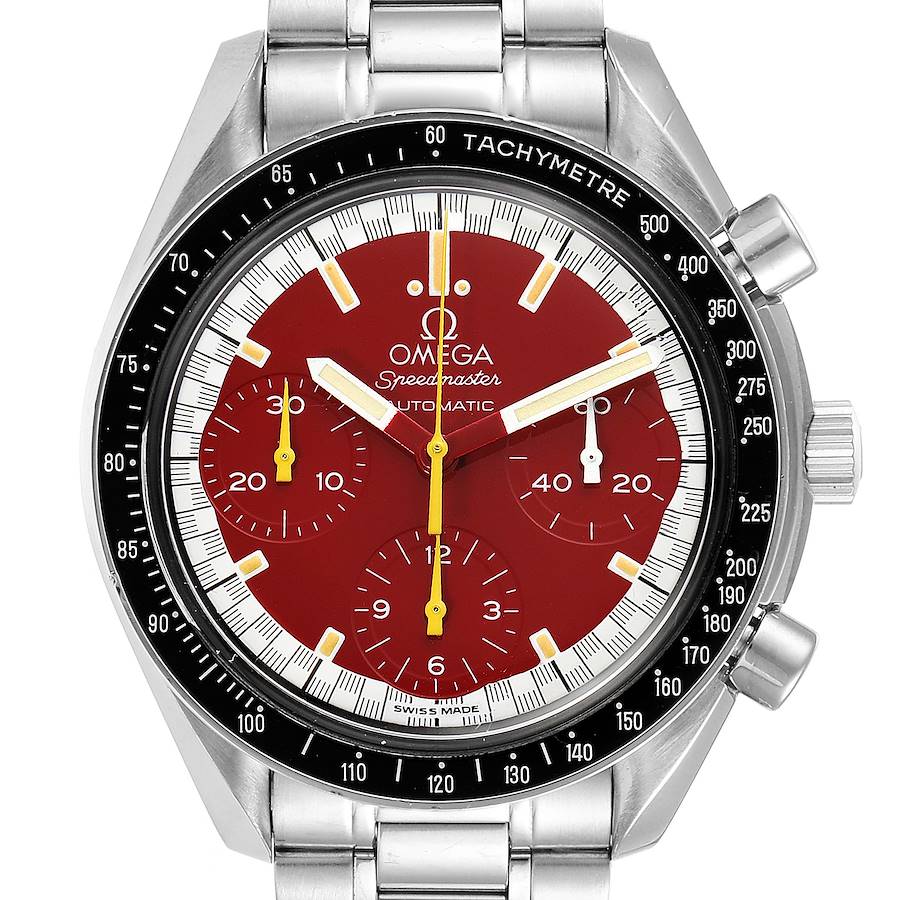 Omega Speedmaster Schumacher Red Dial Mens Watch 3510.61.00 SwissWatchExpo