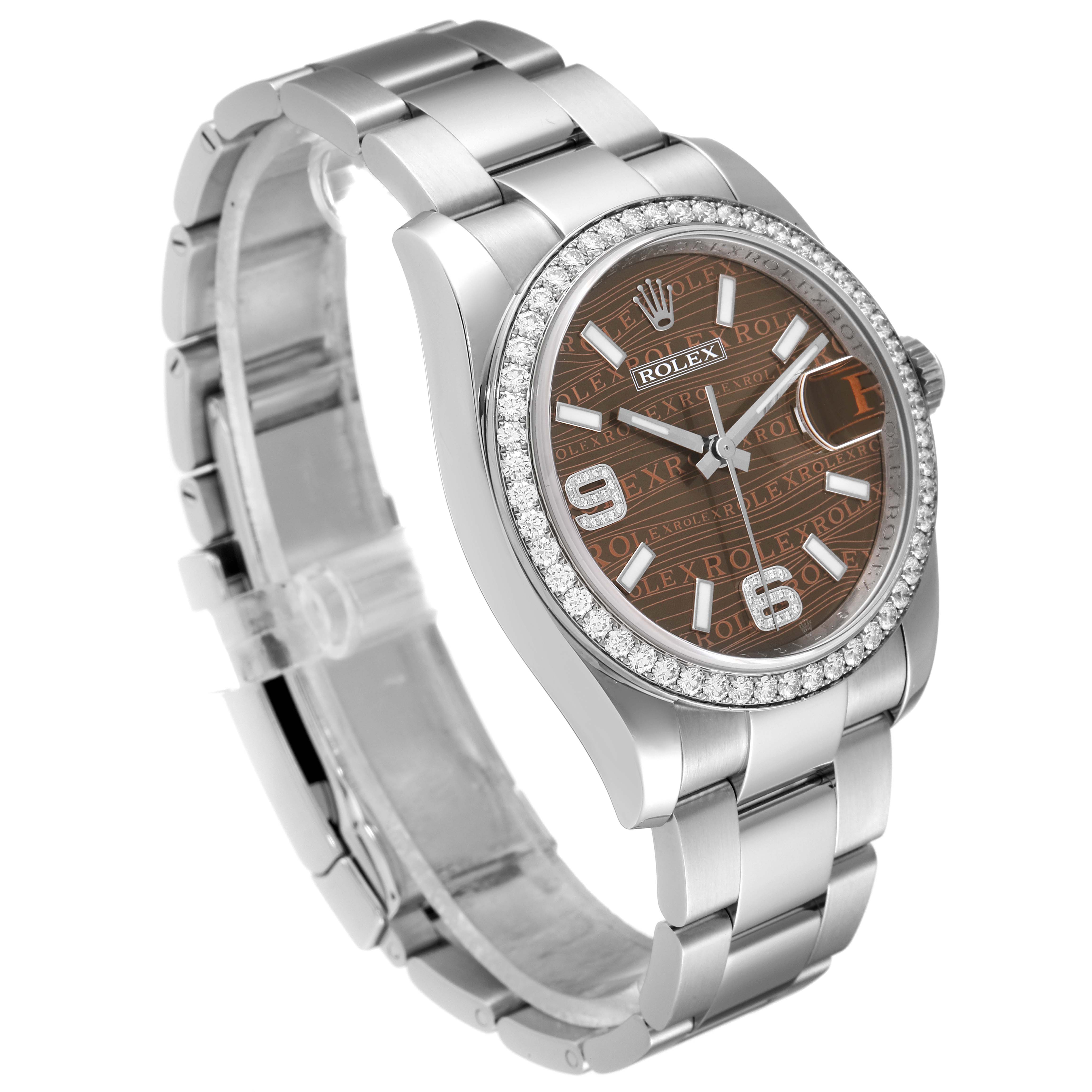 シンジ　ゾンダ Rolex Datejust 116244 Rhodium Wave Dial Factory Diamond