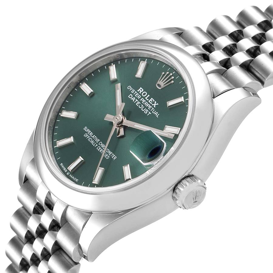 Rolex Datejust Midsize Mint Green Dial Steel Ladies Watch 278240 Unworn