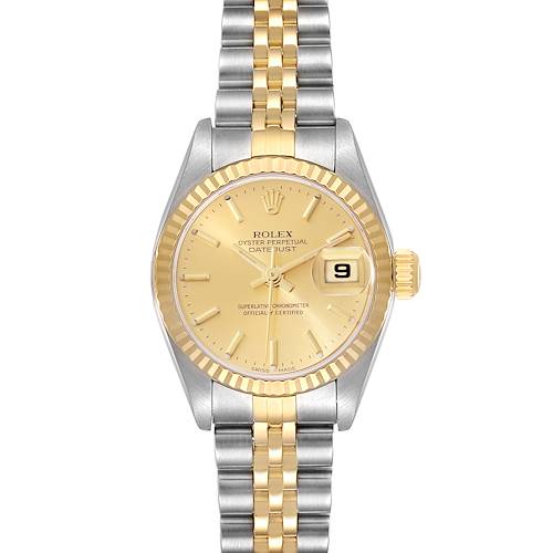 Photo of Rolex Datejust Steel Yellow Gold Champagne Dial Ladies Watch 79173
