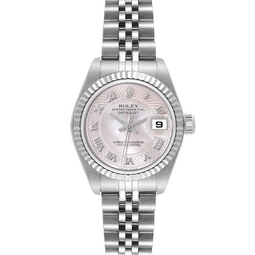 Photo of Rolex Datejust White Gold Decorated Mother of Pearl Ladies Watch 79174 Box Papers