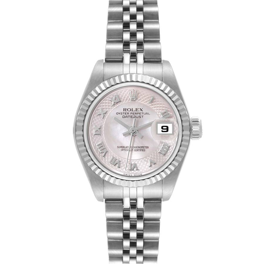 Rolex Datejust White Gold Decorated Mother of Pearl Ladies Watch 79174 Box Papers SwissWatchExpo